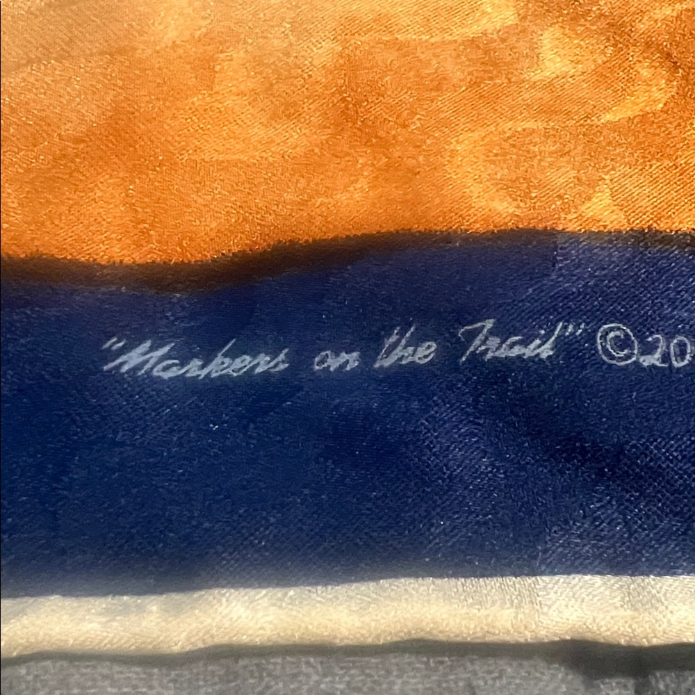 Vintage Rockmount Ranch Wear Silk Scarf “Market on the Trail” 2003 Western Art - Picture 4 of 9